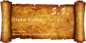 Sipka Viktor névjegykártya